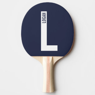Modern personlig fet monogram och namn pingisracket