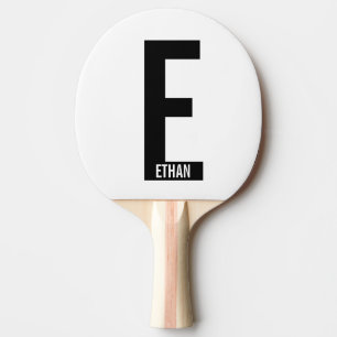 Modern personlig fet monogram och namn pingisracket