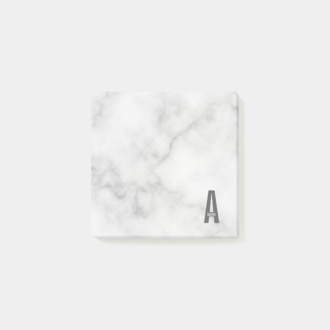 Modern personlig fet monogram och namn post-it block (Framsida)