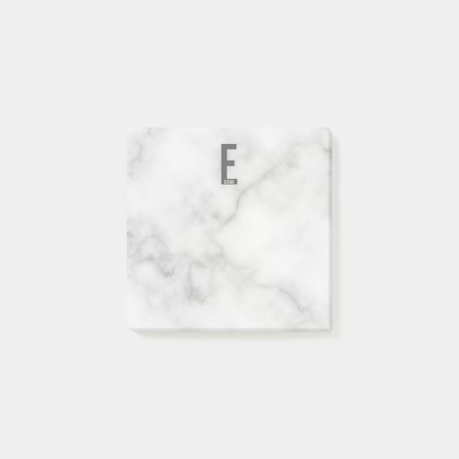 Modern personlig fet monogram och namn post-it block (Framsida)