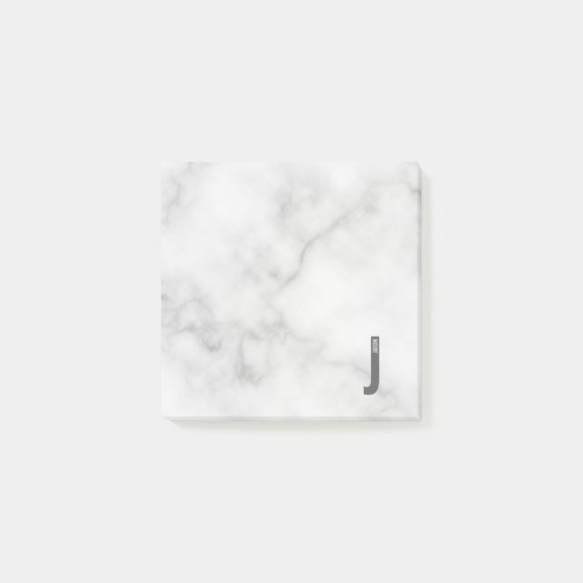 Modern personlig fet monogram och namn post-it block (Framsida)