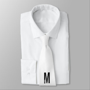 Modern personlig fet monogram och namn slips