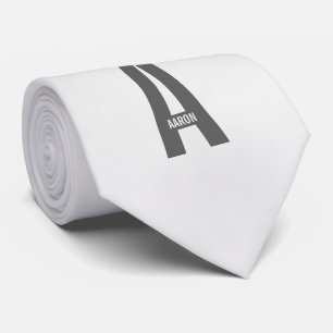 Modern personlig fet monogram och namn slips