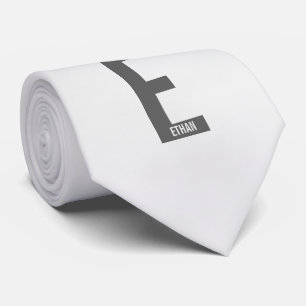 Modern personlig fet monogram och namn slips