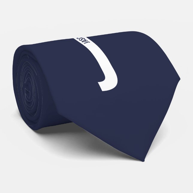 Modern personlig fet monogram och namn slips (Rullad)