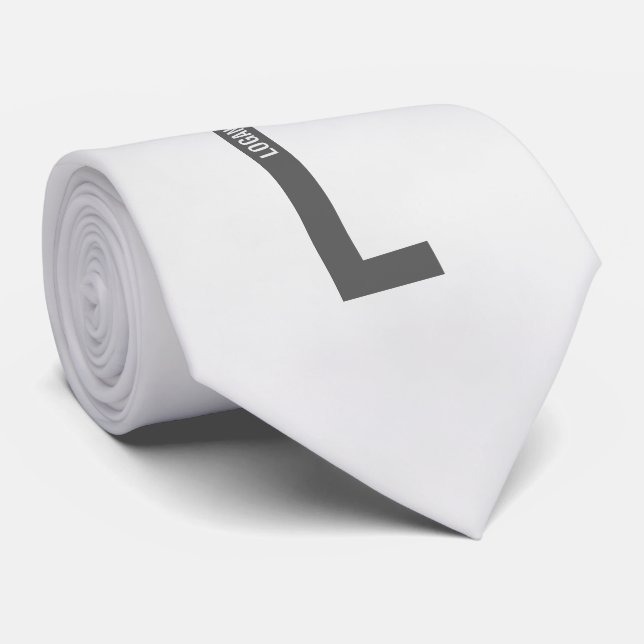 Modern personlig fet monogram och namn slips (Rullad)