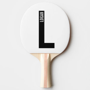 Modern personlig fetmonogram och namn pingisracket