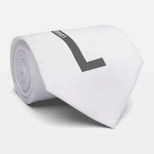 Modern personlig fetmonogram och namn slips