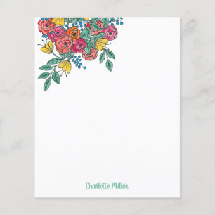 Modern Personlig för färgstark Blommigt