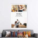 Modern Personlig för fotokollage för familjefottfo Canvastryck<br><div class="desc">3 anpassningsbar för fotokollage med familjekurs som säger "Familj - där livet börjar och kärlek aldrig slutar".</div>