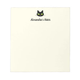 Modern Personlig för ljus och Coola, svart katthuv Anteckningsblock