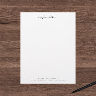 Modern Personlig för Trendig Calligraphy Script Brevhuvud