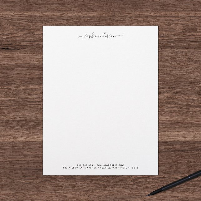 Modern Personlig för Trendig Calligraphy Script Brevhuvud (Skapare uppladdad)