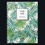 Modern personlig för tropiska löv anteckningsbok<br><div class="desc">Modern personlig för tropisk löv-. Du kan enkelt ändra texten.</div>
