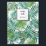 Modern personlig för tropiska löv anteckningsbok<br><div class="desc">Modern personlig för tropisk löv-. Du kan enkelt ändra texten.</div>