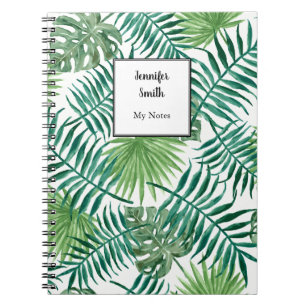 Modern personlig för tropiska löv anteckningsbok