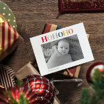 Modern personlig foto | Färgfull HOHOHO Vykort<br><div class="desc">Modern personlig foto | Färgfull HOHOHO</div>
