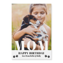 Modern Personlig Foto för Hund Grattis på födelsed