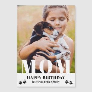 Modern Personlig Foto för Hund Grattis på födelsed