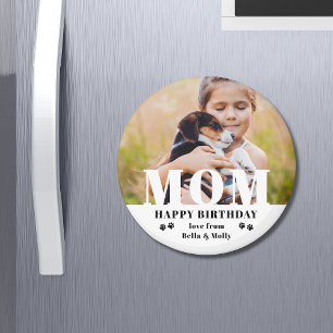 Modern Personlig Foto för Hund Grattis på födelsed Magnet