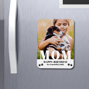 Modern Personlig Foto för Hund Grattis på födelsed Magnet