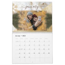Modern Personlig Foto, jul och nytt år Kalender
