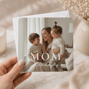 Modern Personlig Foto MAMMA Morsdags Kort