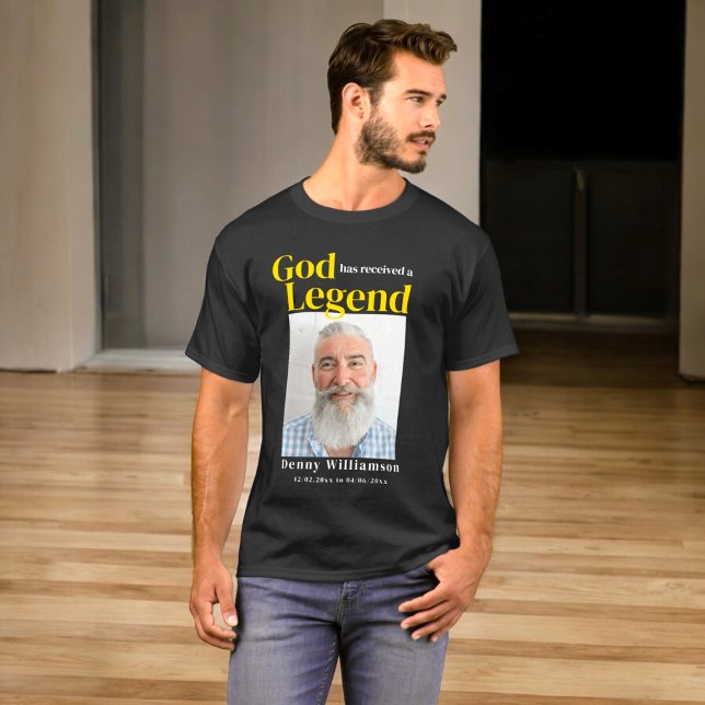 Modern personlig fotominnesbild t shirt (modern photo funeral t-shirt that can double as a memory keepsake )