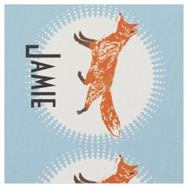Modern Personlig Fox Tyg (Närbild)