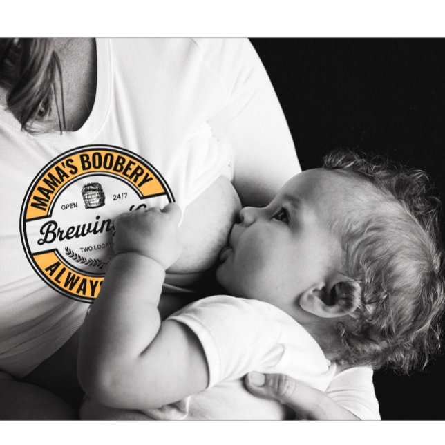 Modern Personlig Funny Breast Matar Breast T Shirt (modern breast feeding t-shirt)