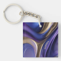Modern Personlig Gift-Blue, Lila och Guld