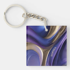 Modern Personlig Gift-Blue, Lila och Guld