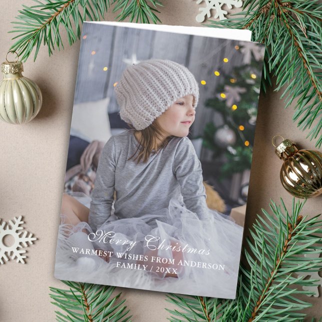 Modern Personlig God Jul Foto Helgkort (Skapare uppladdad)