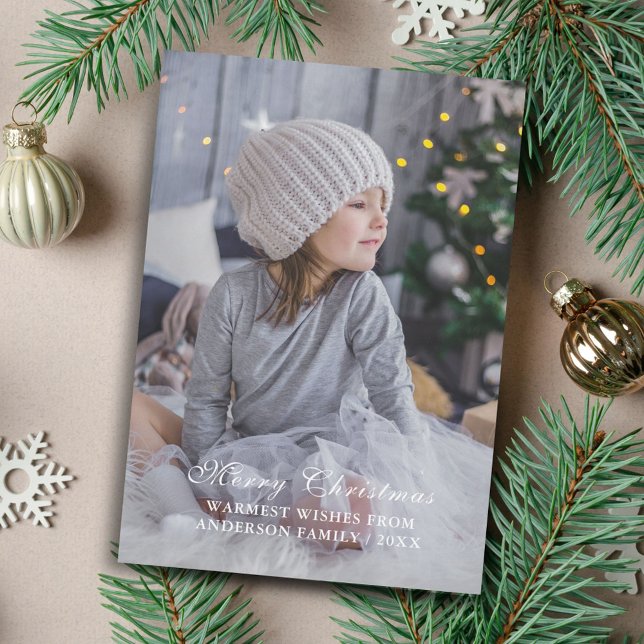 Modern Personlig God Jul Foto Julkort (Skapare uppladdad)