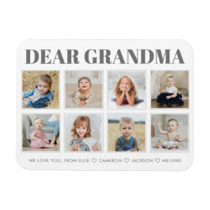 Modern Personlig Grandma We Kärlek You 8-Photos Magnet