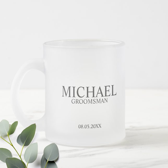 Modern Personlig Groomsman Frostad Glasmugg (Skapare uppladdad)