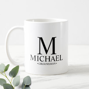 Modern Personlig Groomsman Kaffemugg