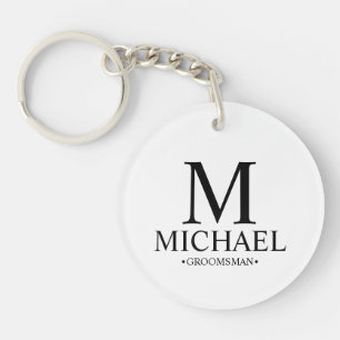 Modern Personlig Groomsman Namn och Monogram