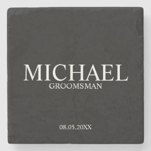 Modern Personlig Groomsman Stenunderlägg