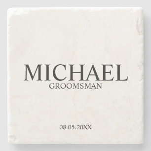 Modern Personlig Groomsman Stenunderlägg