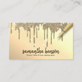 Modern Personlig Guld Drivrutiner Notary Agent Visitkort