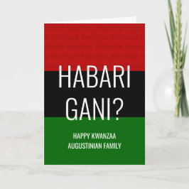 Modern Personlig HABARI GANI Kwanzaa Helgkort