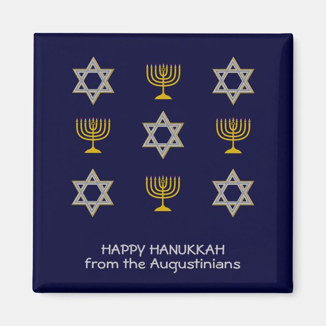 Modern Personlig Hanukkah Magnet (Framsidan)