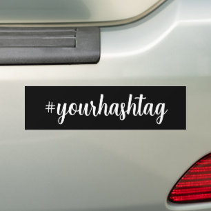 Modern personlig hashtag-namn i skrivstil bildekal