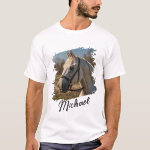 Modern Personlig Horse Photo and Text från Trendig T Shirt