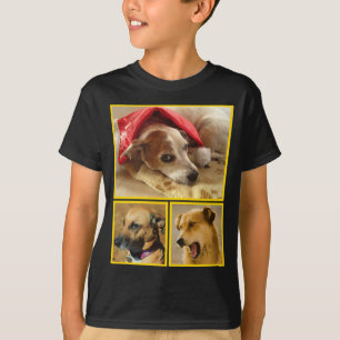 Modern Personlig Hund älskare Pet Photo Collage T Shirt