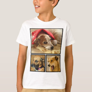 Modern Personlig Hund älskare Pet Photo Collage T Shirt