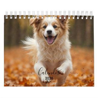 Modern Personlig Hund Foto Kalender 2026