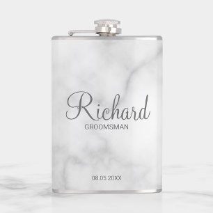 Modern Personlig i skript Groomsman Fickplunta