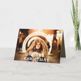 Modern Personlig Jul Fotohälsning Helgkort